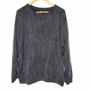 Athleta Gray Long Sleeve Top Women’s size XL Athleisure Comfort Outdoors